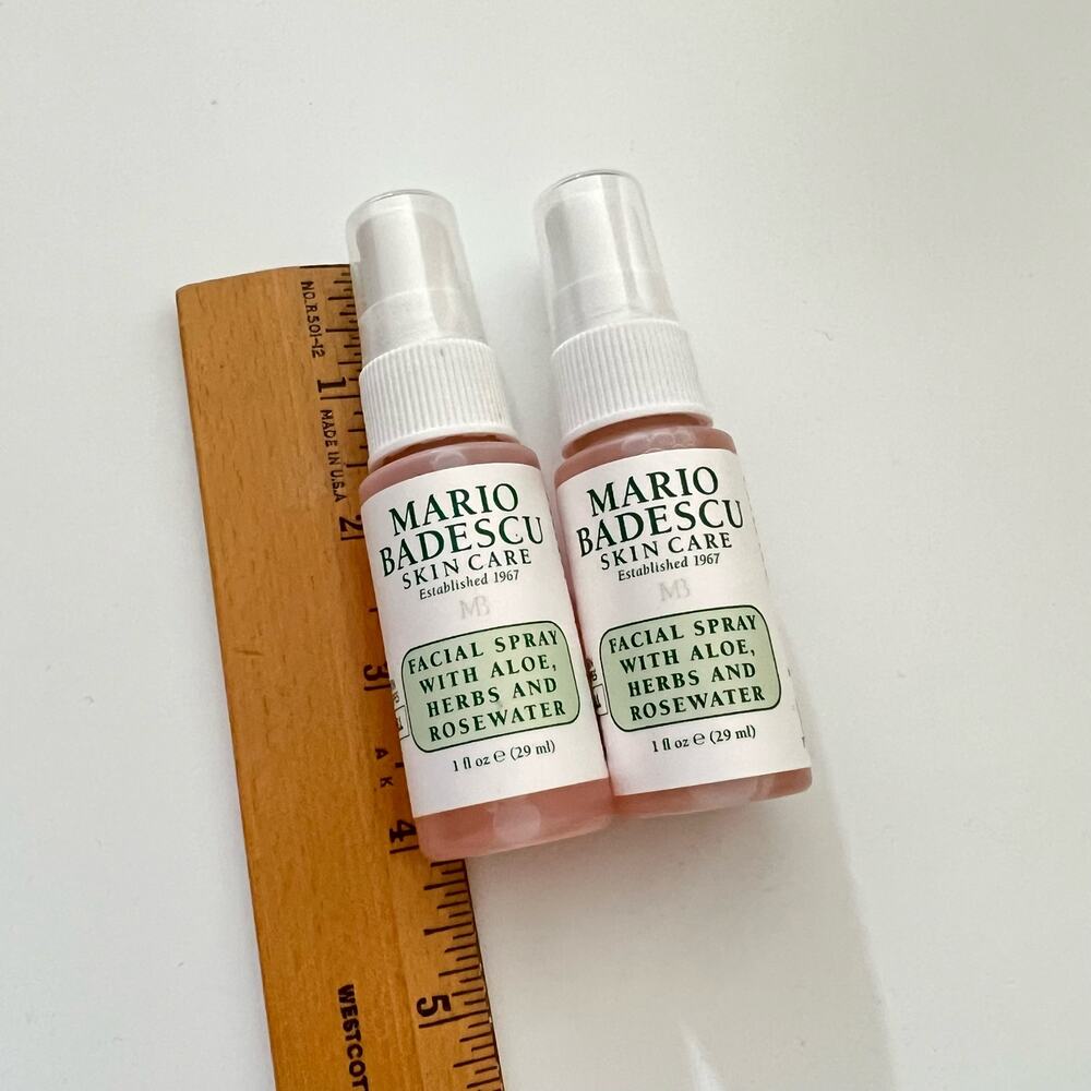 2x Mario Badescu Facial Spray Aloe Herbs Rosewater 1 fl oz mini travel